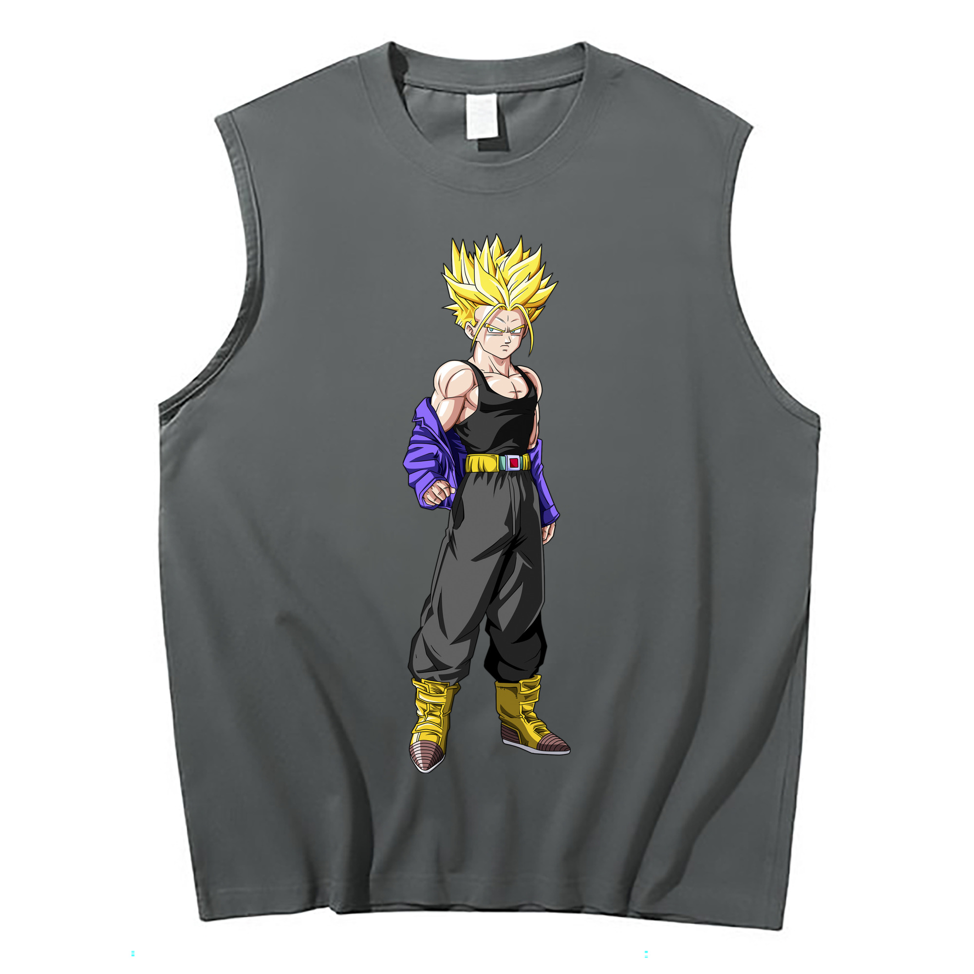 （画像用） ドラゴンボール トランクス（Torankusu）DRAGON BALL Trunks コットン100％タンクトップ（フロントプリント）